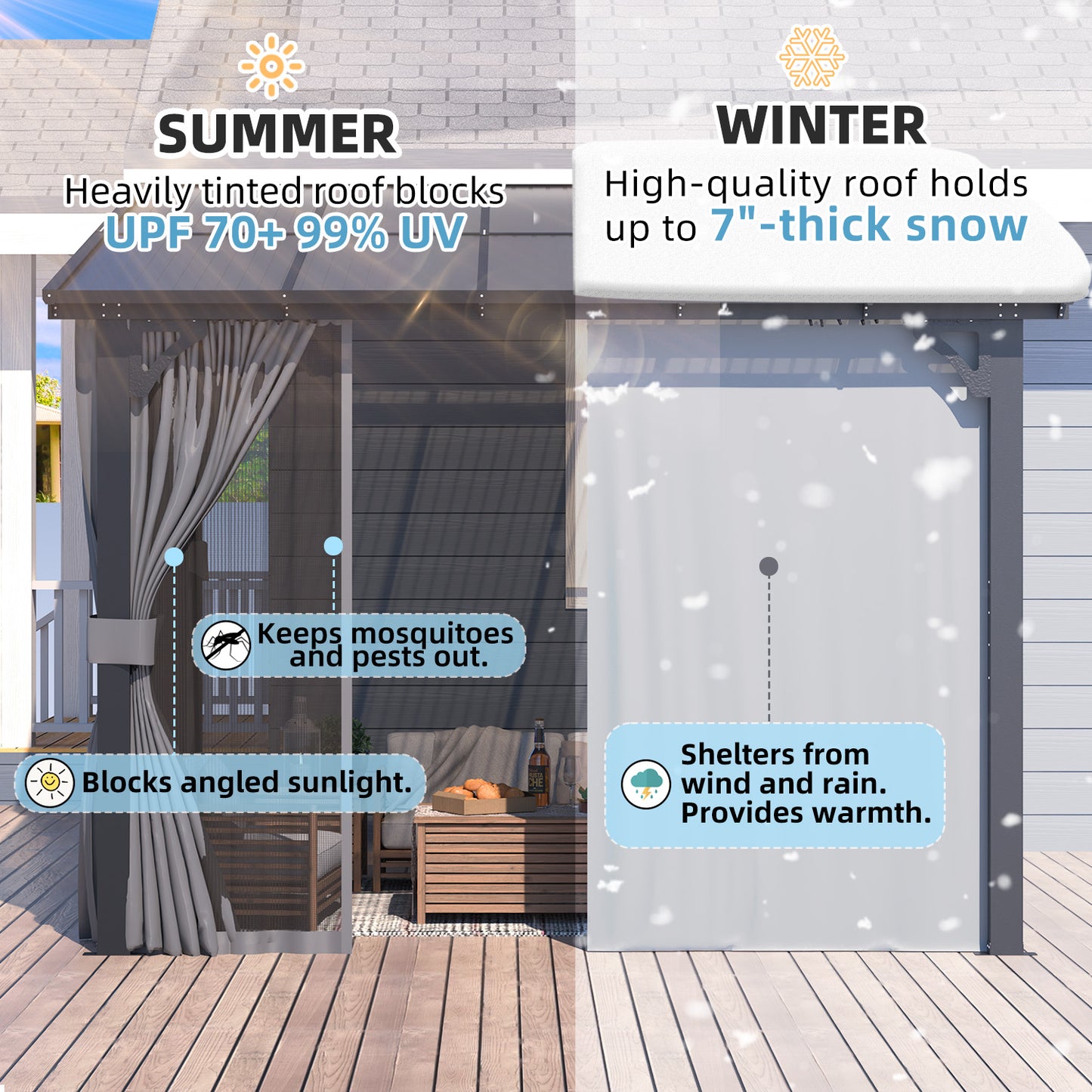 YODOLLA 10x10 Metal Gazebo