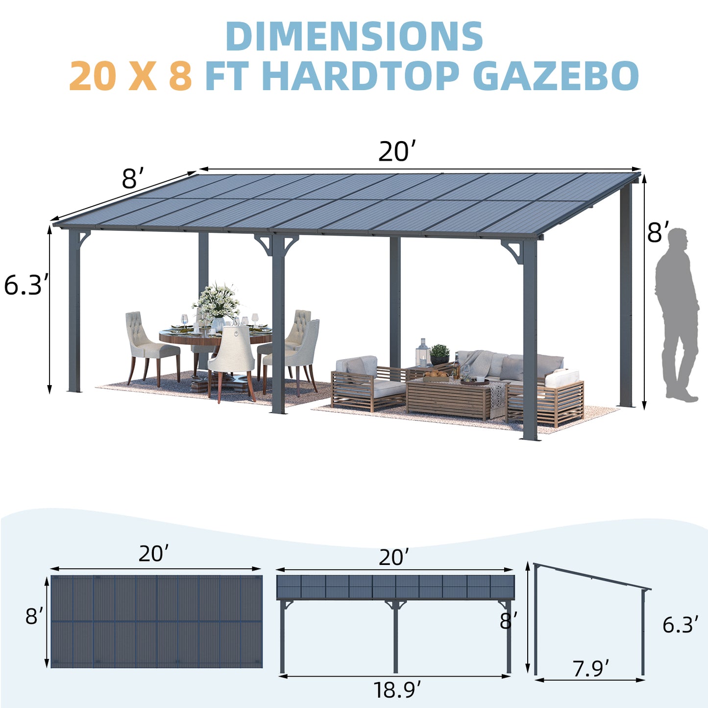 YODOLLA backyard gazebo.