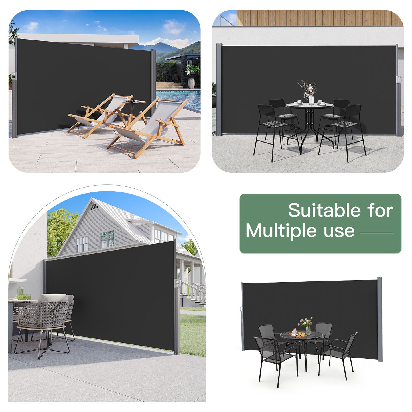 YODOLLA black patio divider.