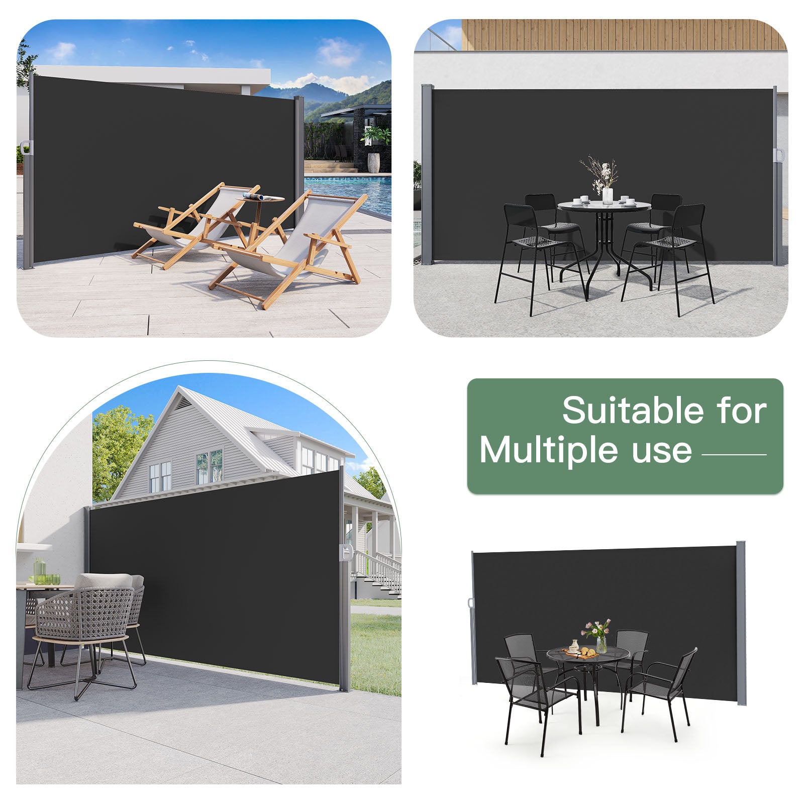 YODOLLA black patio divider.