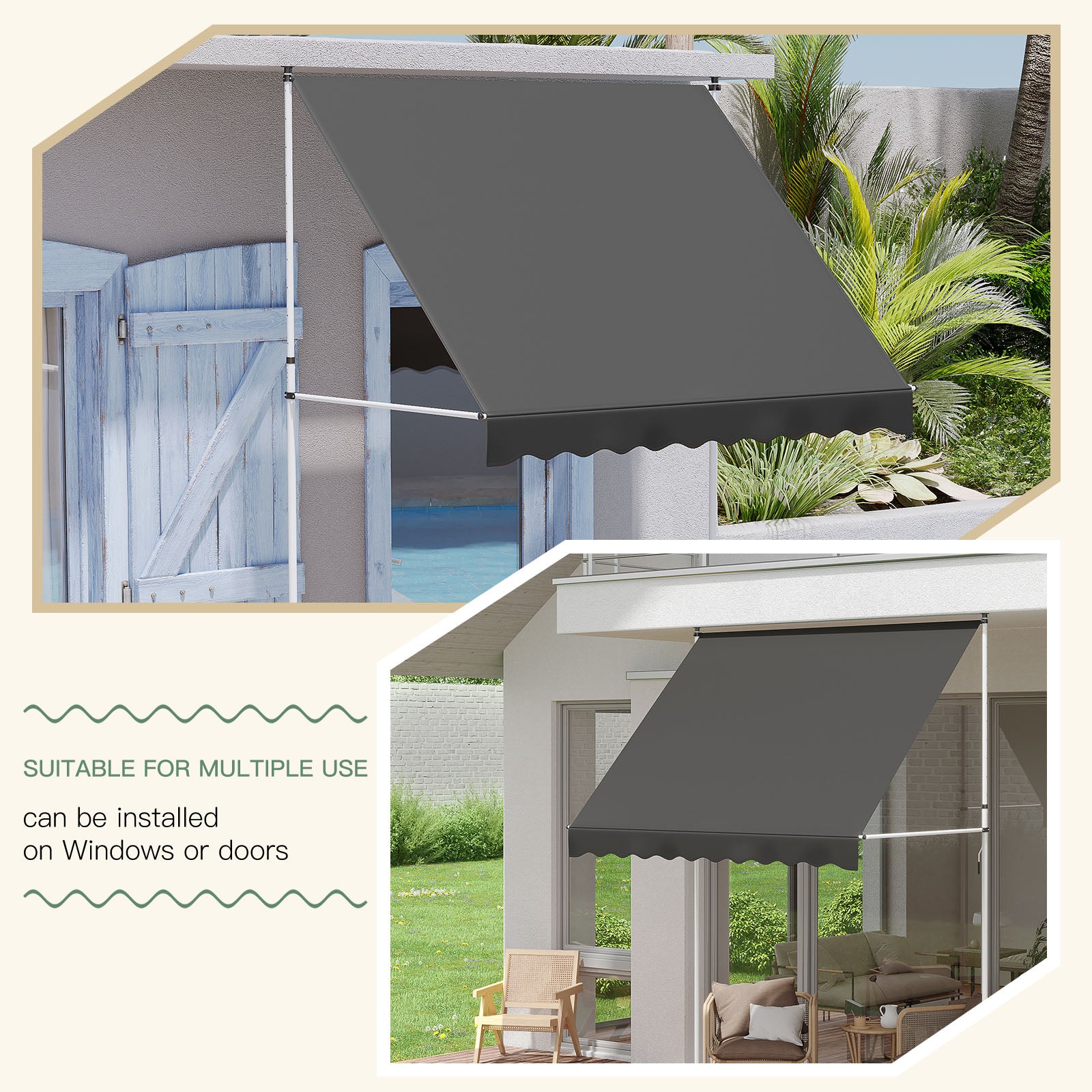 YODOLLA outdoor adjustable awning for balconies