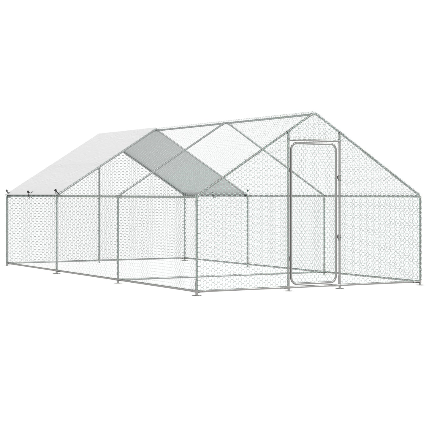 YODOLLA large metal chicken coop for 12