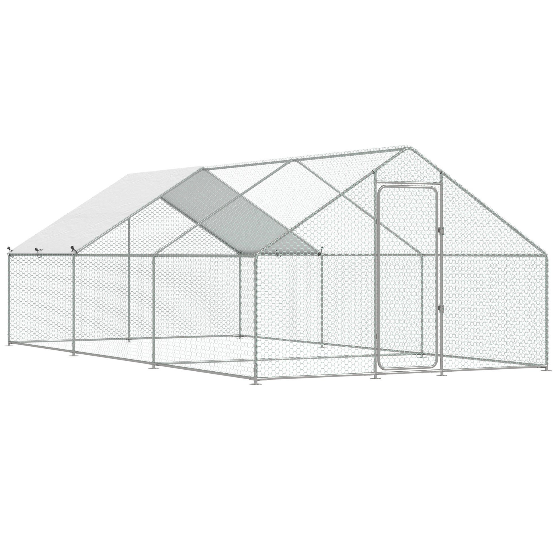 YODOLLA large metal chicken coop for 12