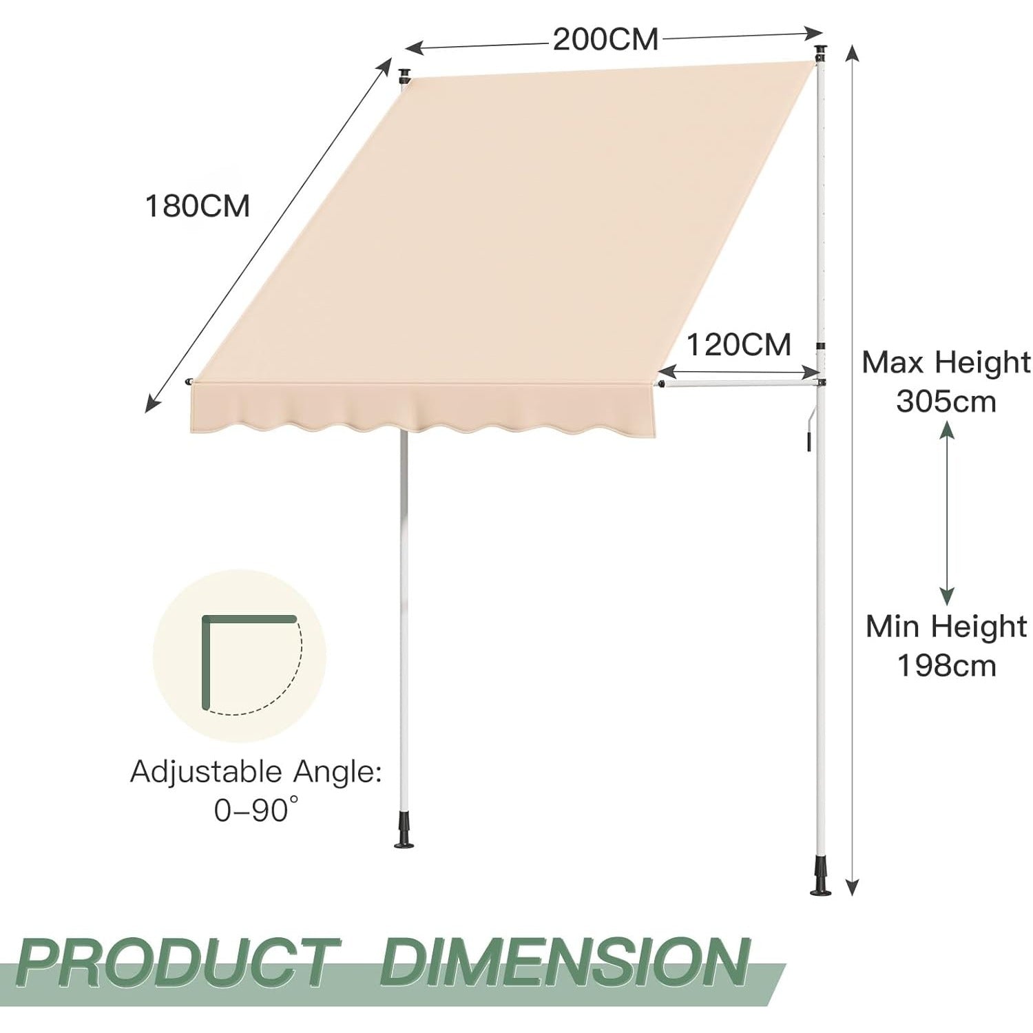YODOLLA awning frame designed for easy installation.