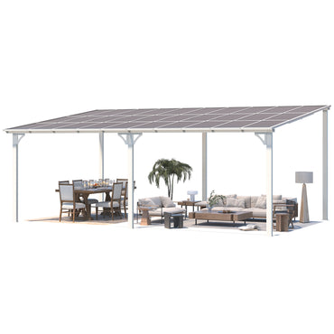 YODOLLA 20x12 White Pergola Gazebo