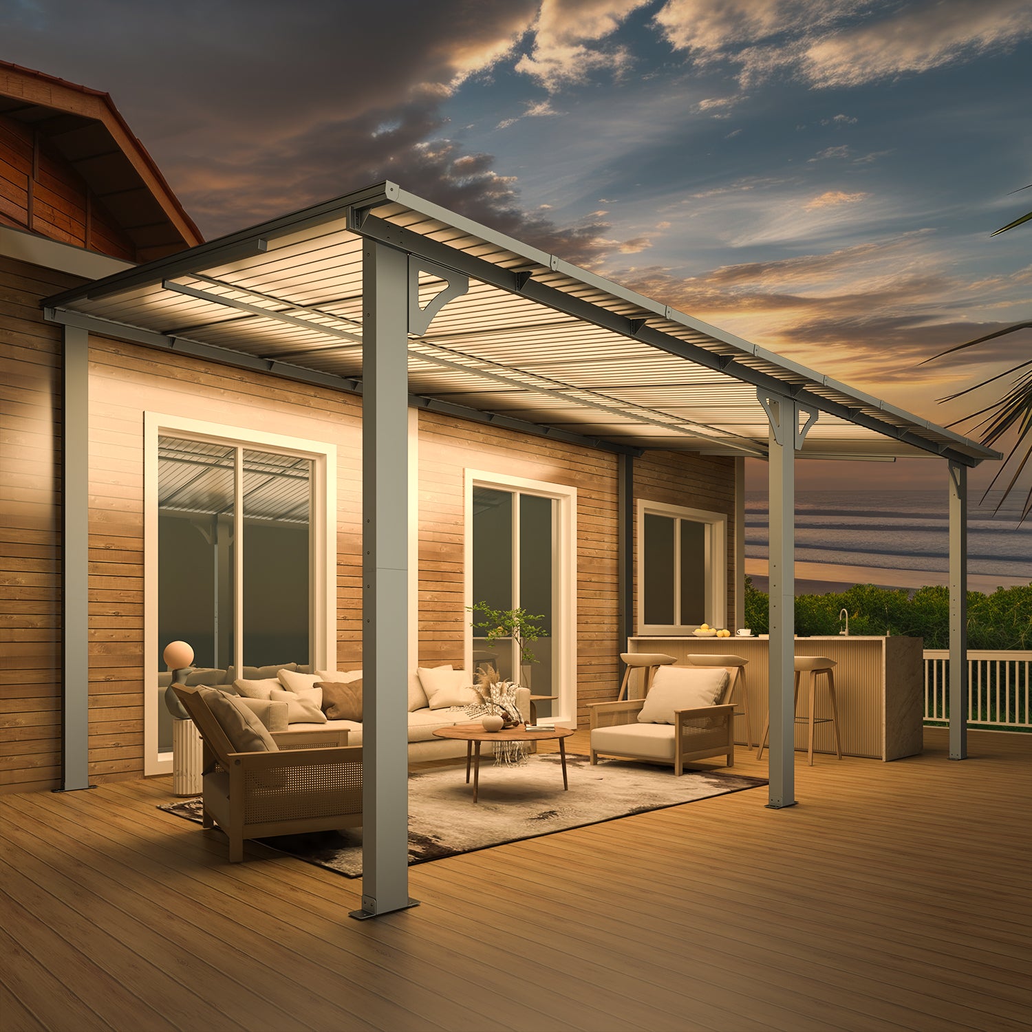 YODOLLA durable hardtop gazebo.