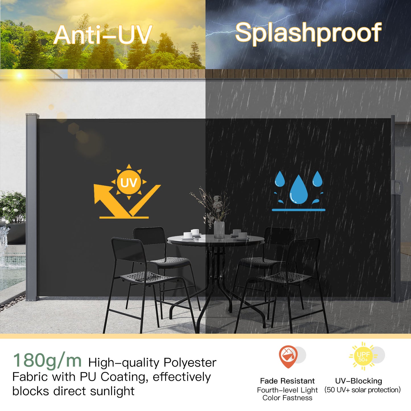 YODOLLA retractable patio awning.