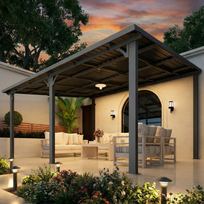 YODOLLA 14' x 12' Outdoor Hardtop Metal Gazebo for Patio