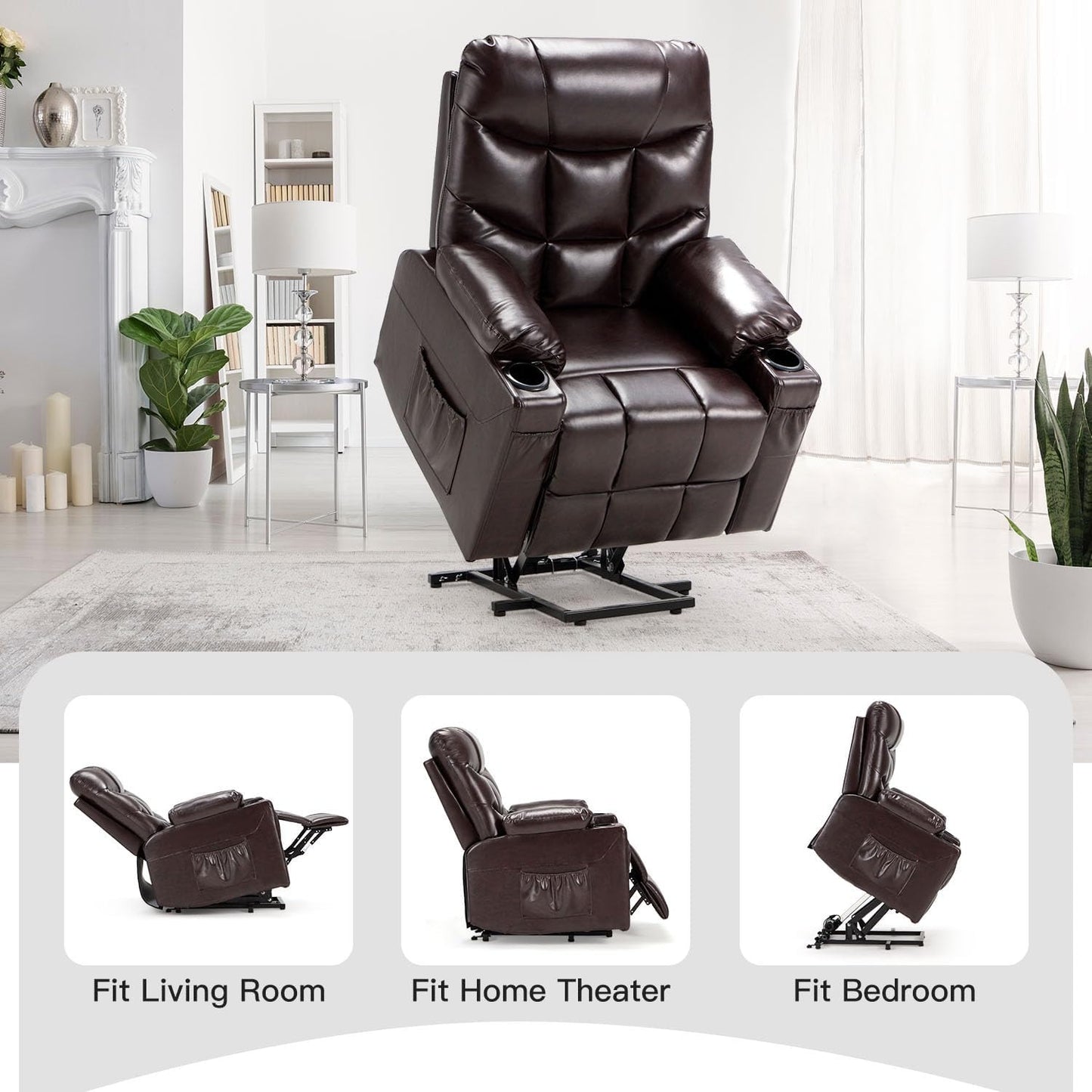YODOLLA Massage Power Lift Recliner for Elderly