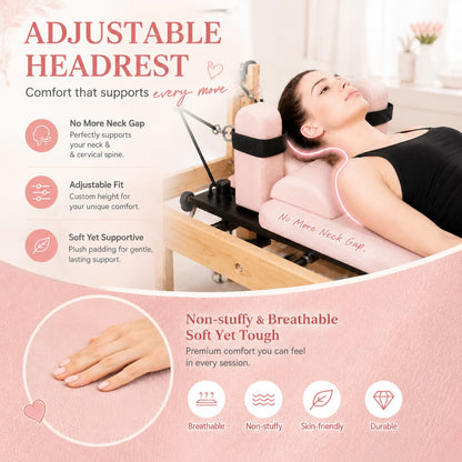YODOLLA 92" Pilates Reformer Foldable Wooden-Look Pilates Machines for Gym