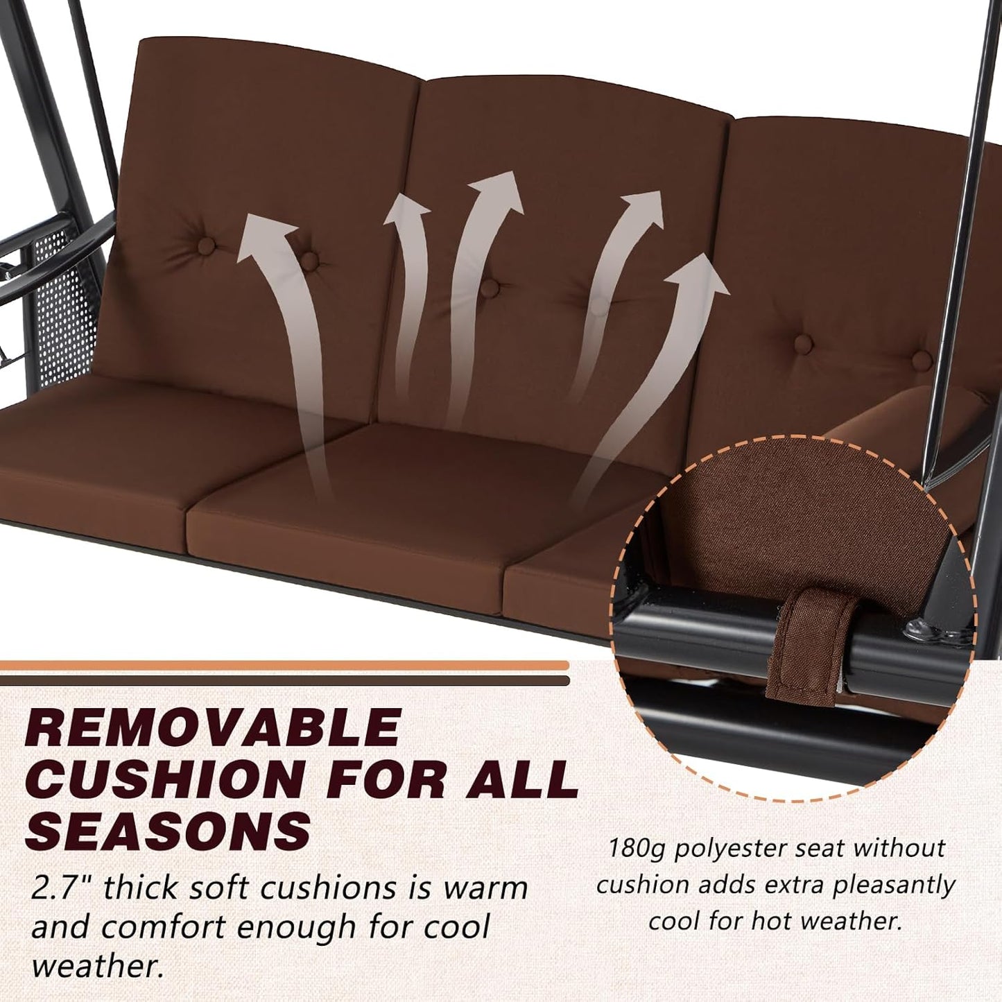 YODOLLA outdoor porch swing for relaxation