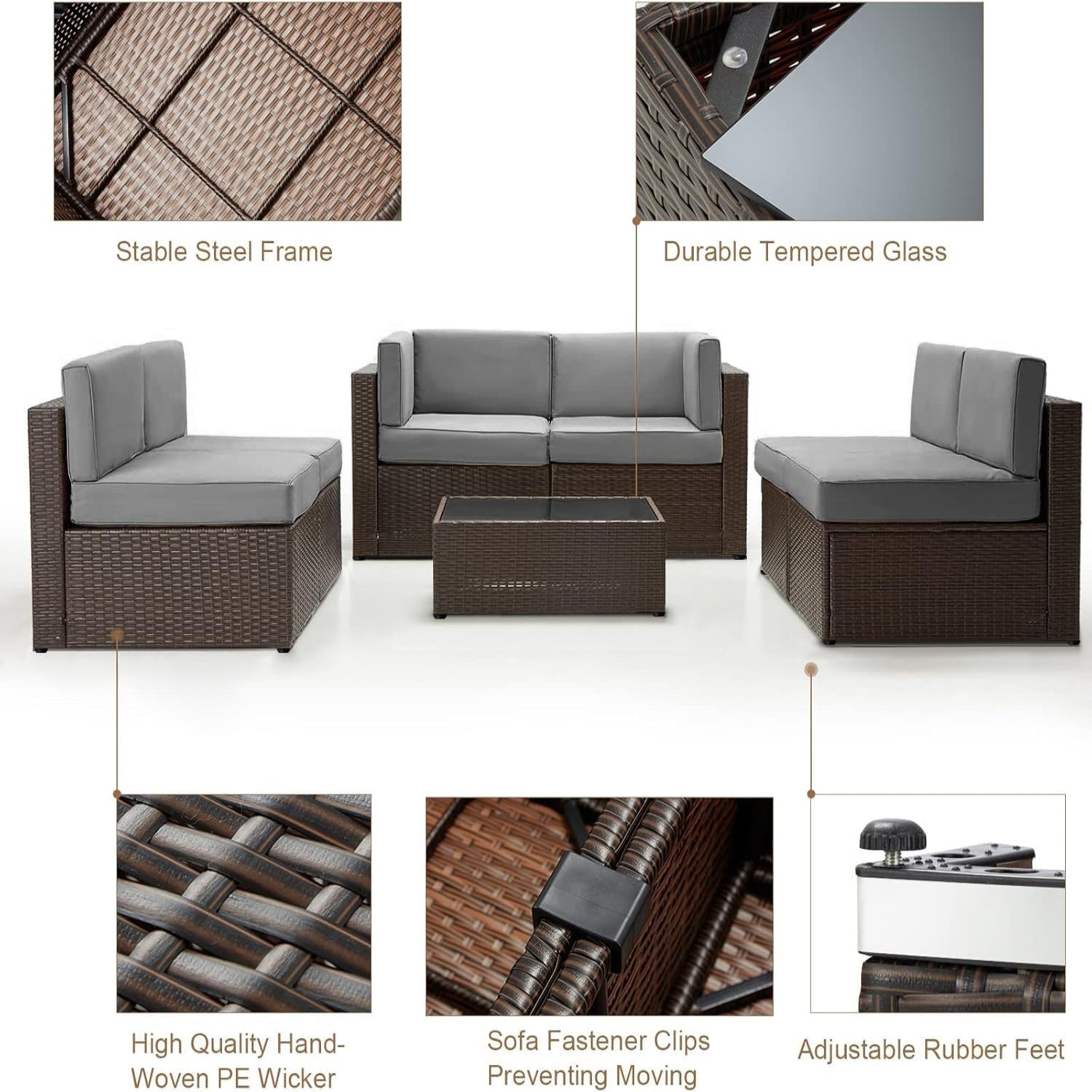 YODOLLA wooden garden furniture set