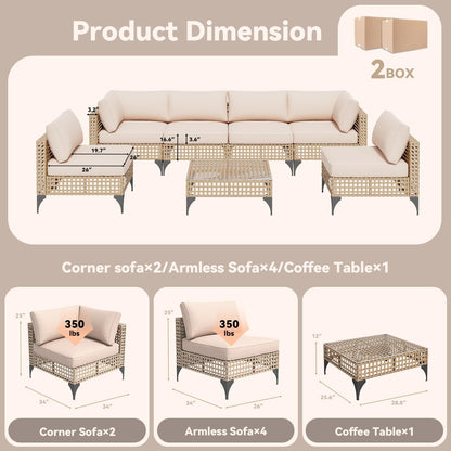 YODOLLA u shaped patio furniture beige