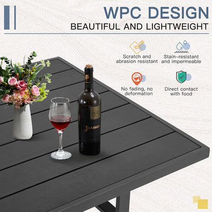 YODOLLA 7 Pieces Metal Patio Furniture Set, Light Grey