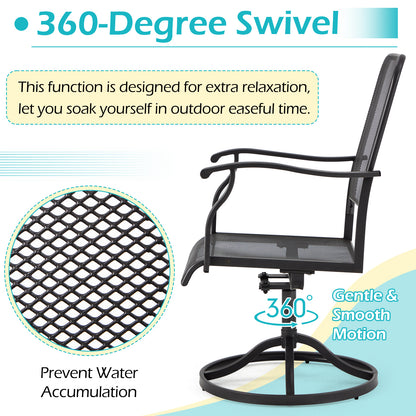 YODOLLA Outdoor Patio Rocking Dining Chairs Set of 2
