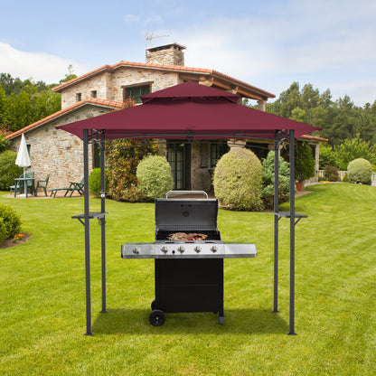 YODOLLA wine red BBQ grill gazebo.