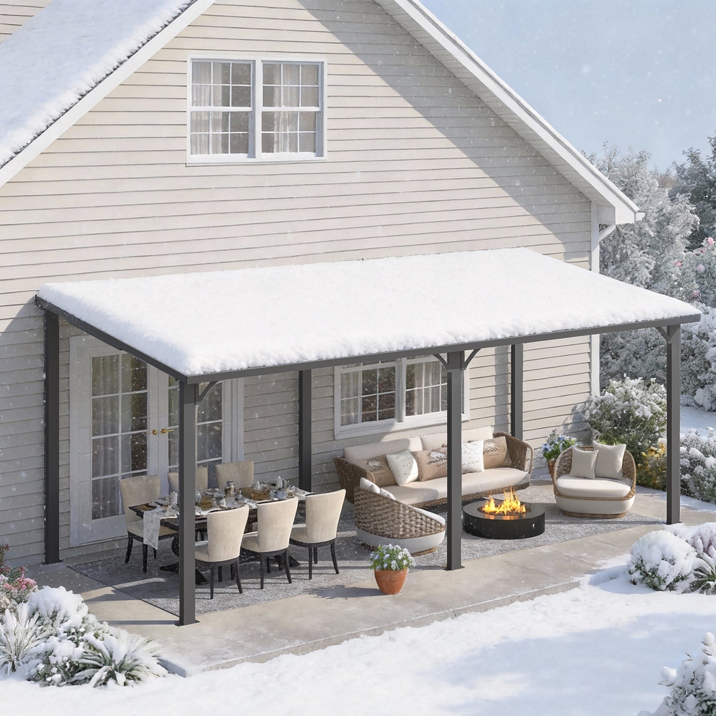 YODOLLA 20' x 10' Outdoor Hardtop Metal Gazebo for Patio