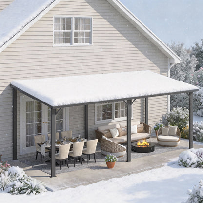 YODOLLA 20' x 10' Outdoor Hardtop Metal Gazebo for Patio