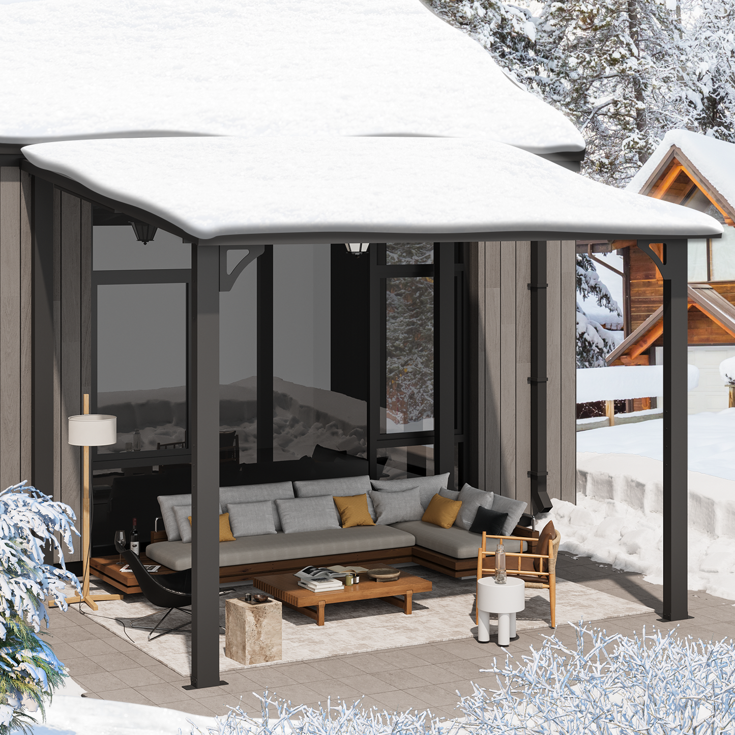 YODOLLA White 10x8 Pergola Gazebo