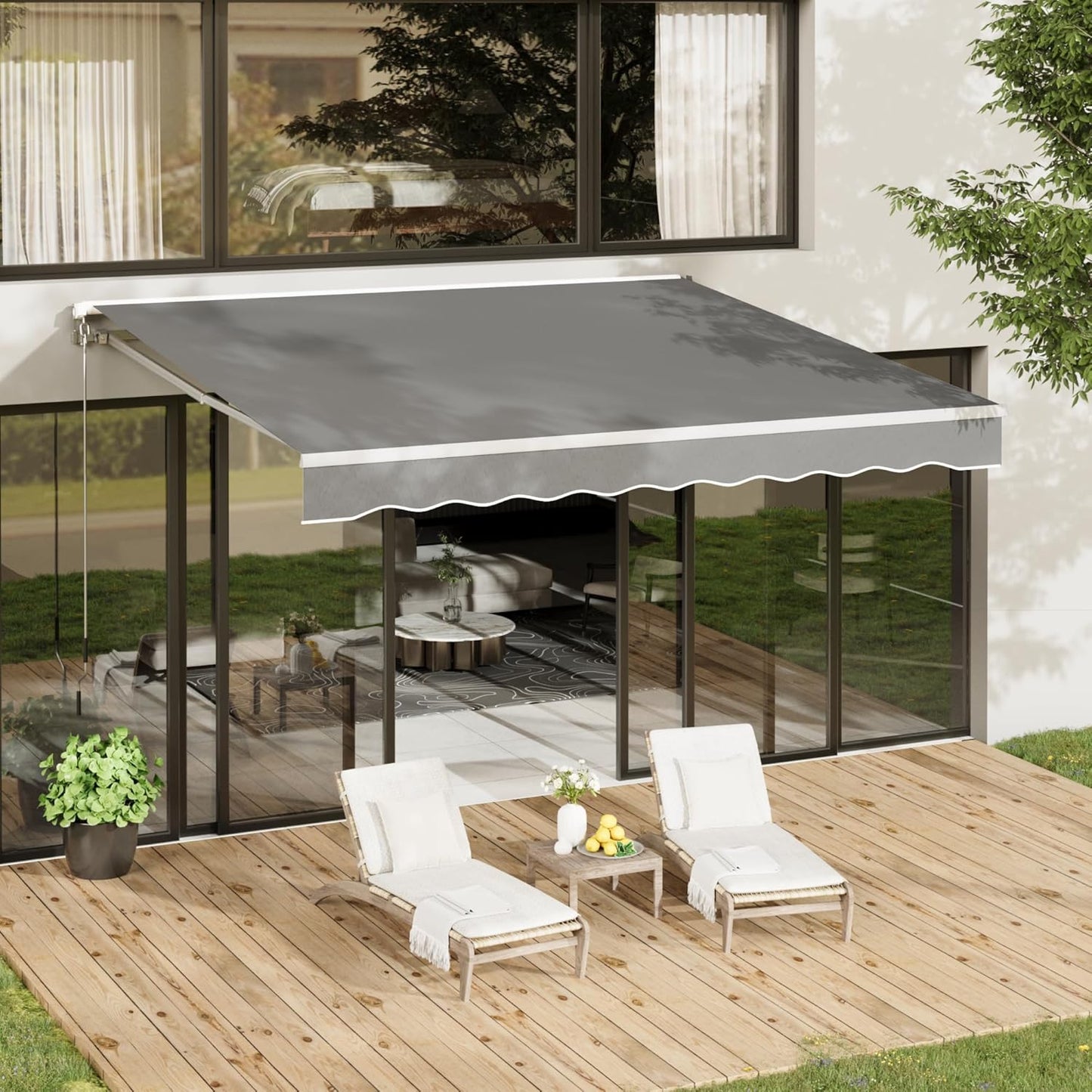 YODOLLA 13x10FT Retractable Awning Replacement Sunshade Canopy