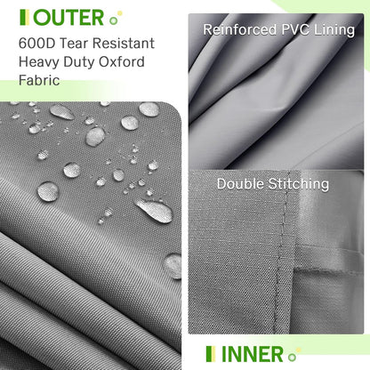 YODOLLA 90.5"x72.5"x27.5" Patio Furniture Set Cover Outdoor Table and Chair Set Covers, Gray