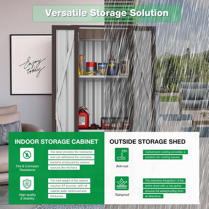 YODOLLA Vertical Garden Storage Shed, Brown