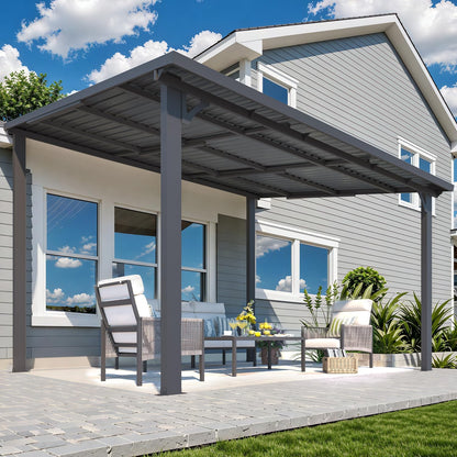 YODOLLA 12' x 10' Outdoor Hardtop Pergola Gazebo for Patio