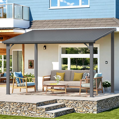 YODOLLA 12' x 8' Hardtop Gazebo Outdoor Pergola for Patio