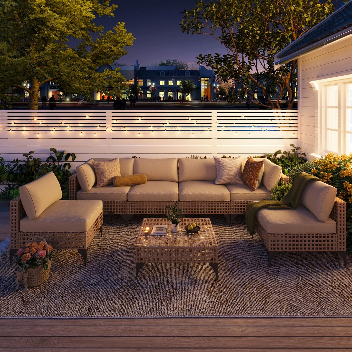 YODOLLA patio sectional sofa set