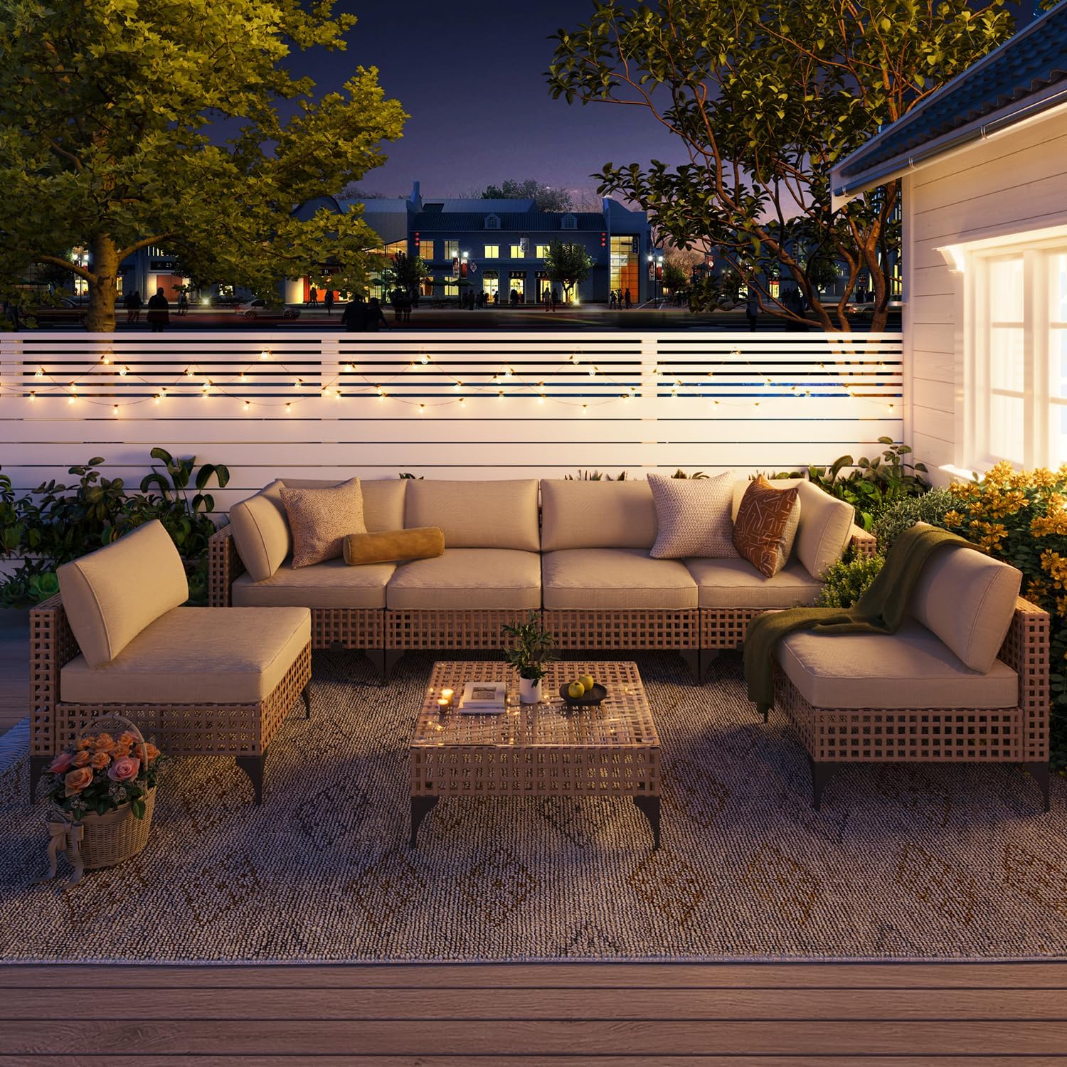 YODOLLA patio sectional sofa set
