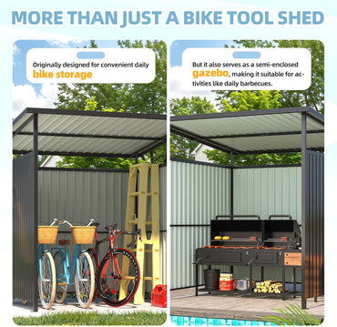 YODOLLA 6' x 6' Gazebo Outdoor Pergola for Patio, Small Lean to Hardtop Grill Gazebo