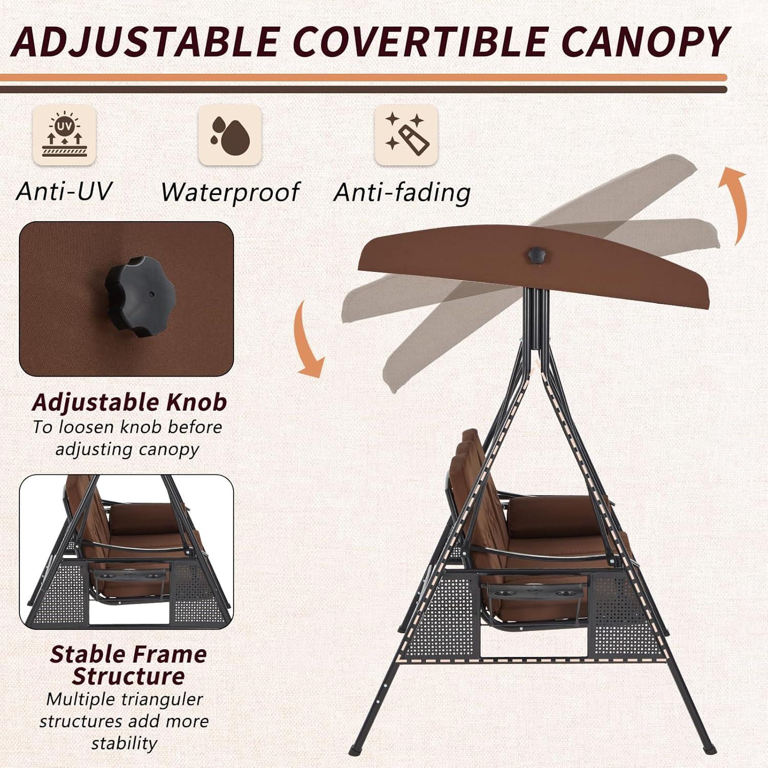 YODOLLA frame for patio swing chair