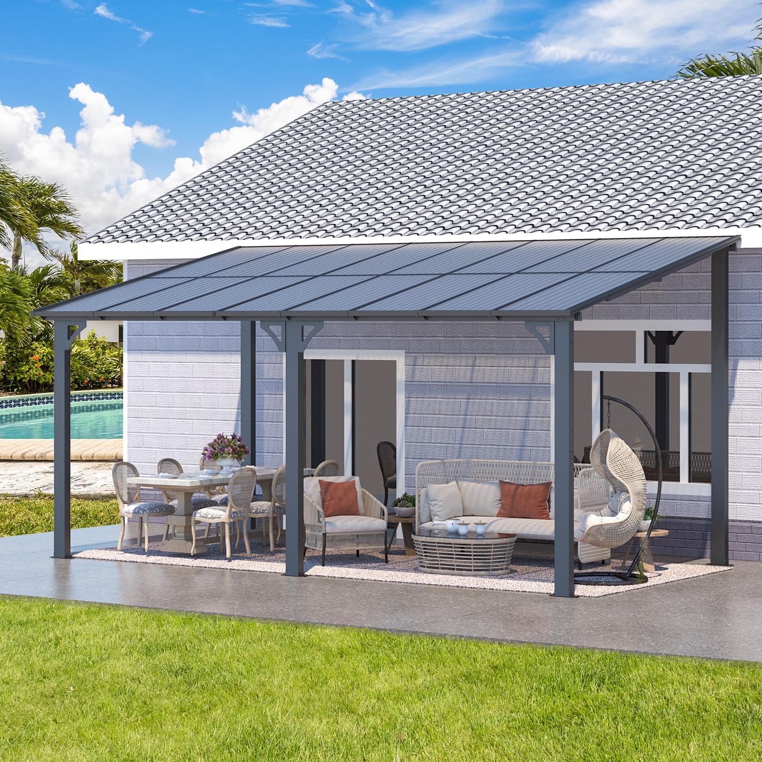YODOLLA Outdoor Patio Hardtop Gazebo