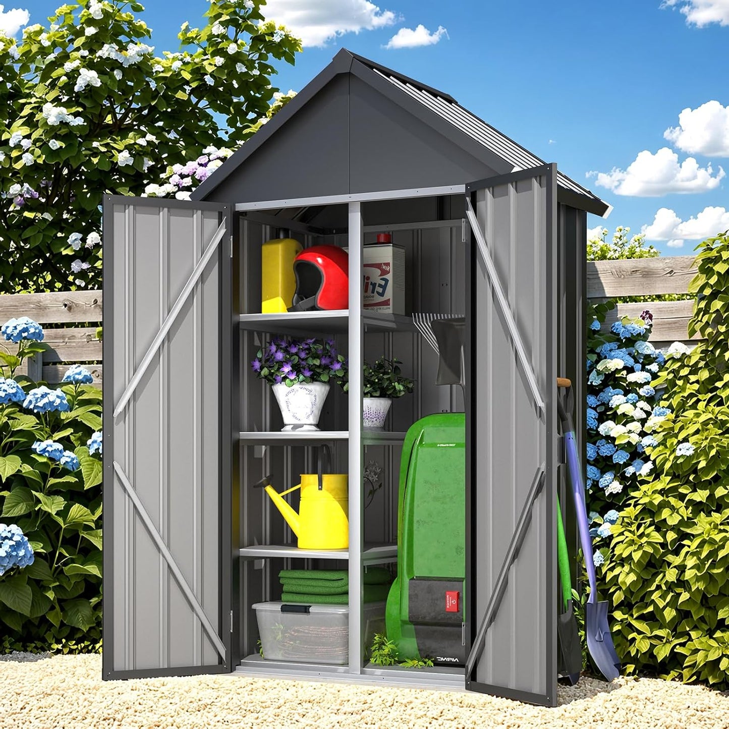 YODOLLA Outdoor Storage Cabinet Waterproof with Shelves