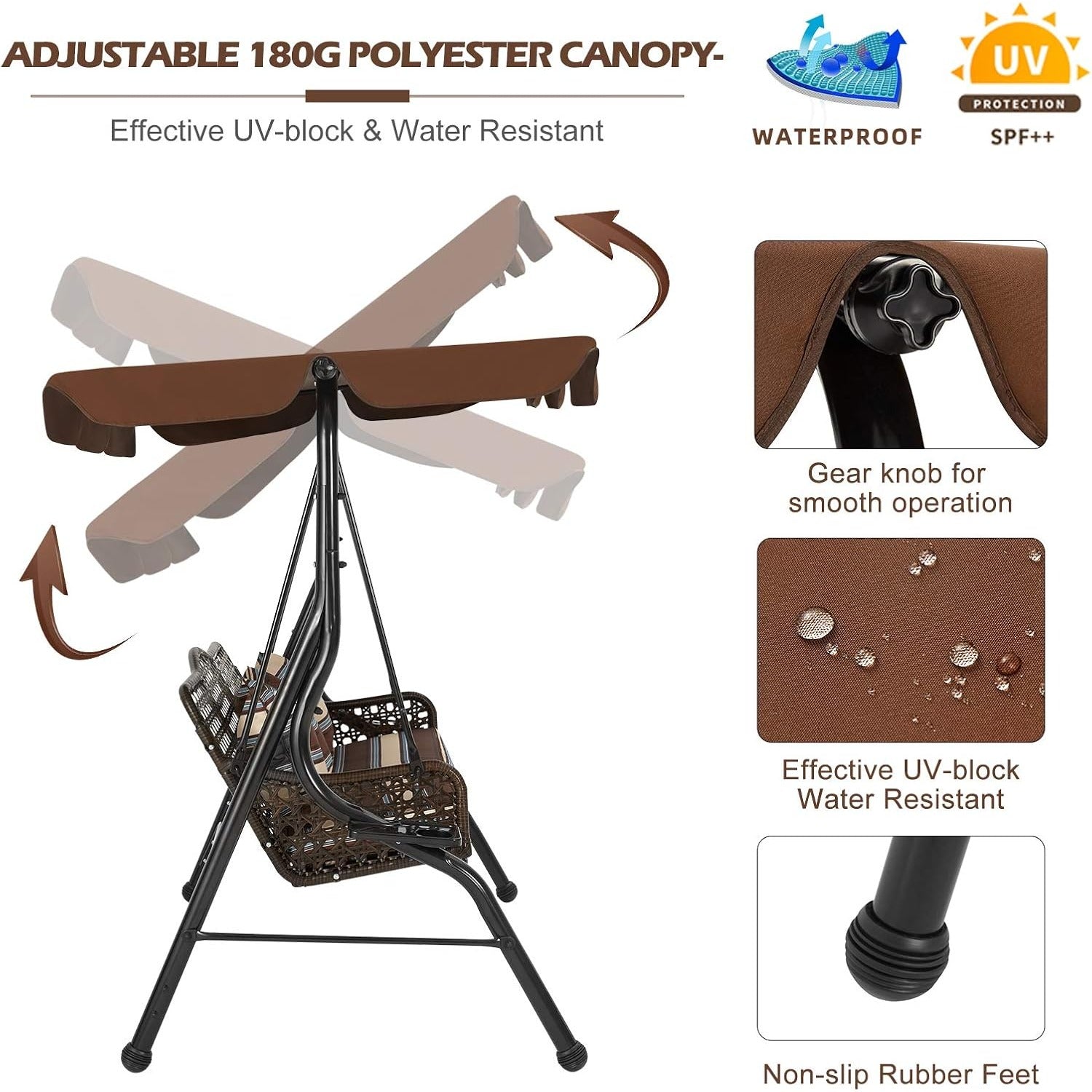 YODOLLA porch swing cushion for comfort