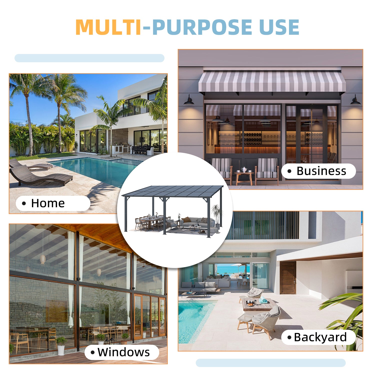 YODOLLA strong wall mounted gazebo.