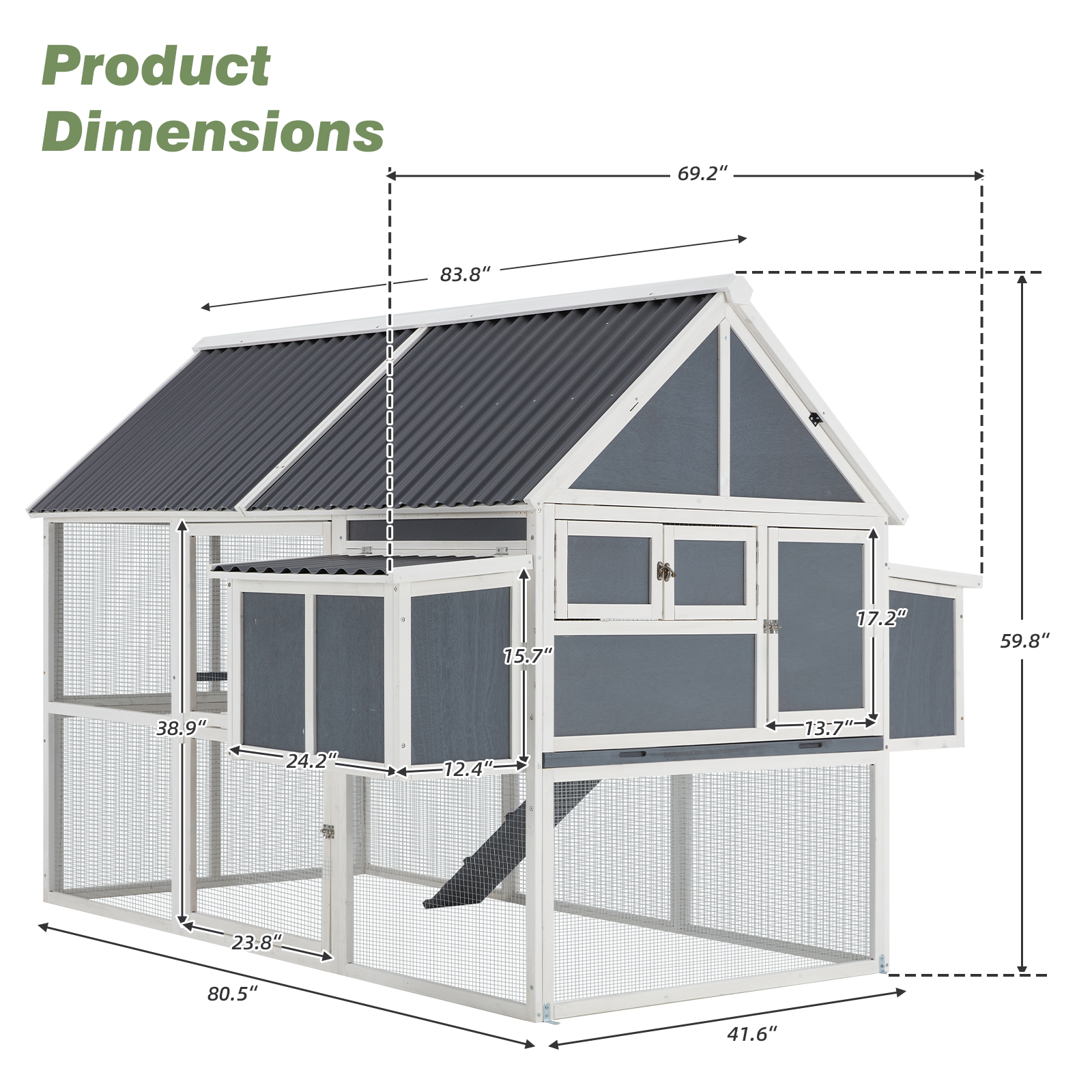 YODOLLA chicken coop for multiple pets
