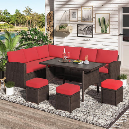YODOLLA 7 piece patio set with cushions