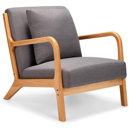 YODOLLA Accent Chair Reading Armchair, Linen Gray
