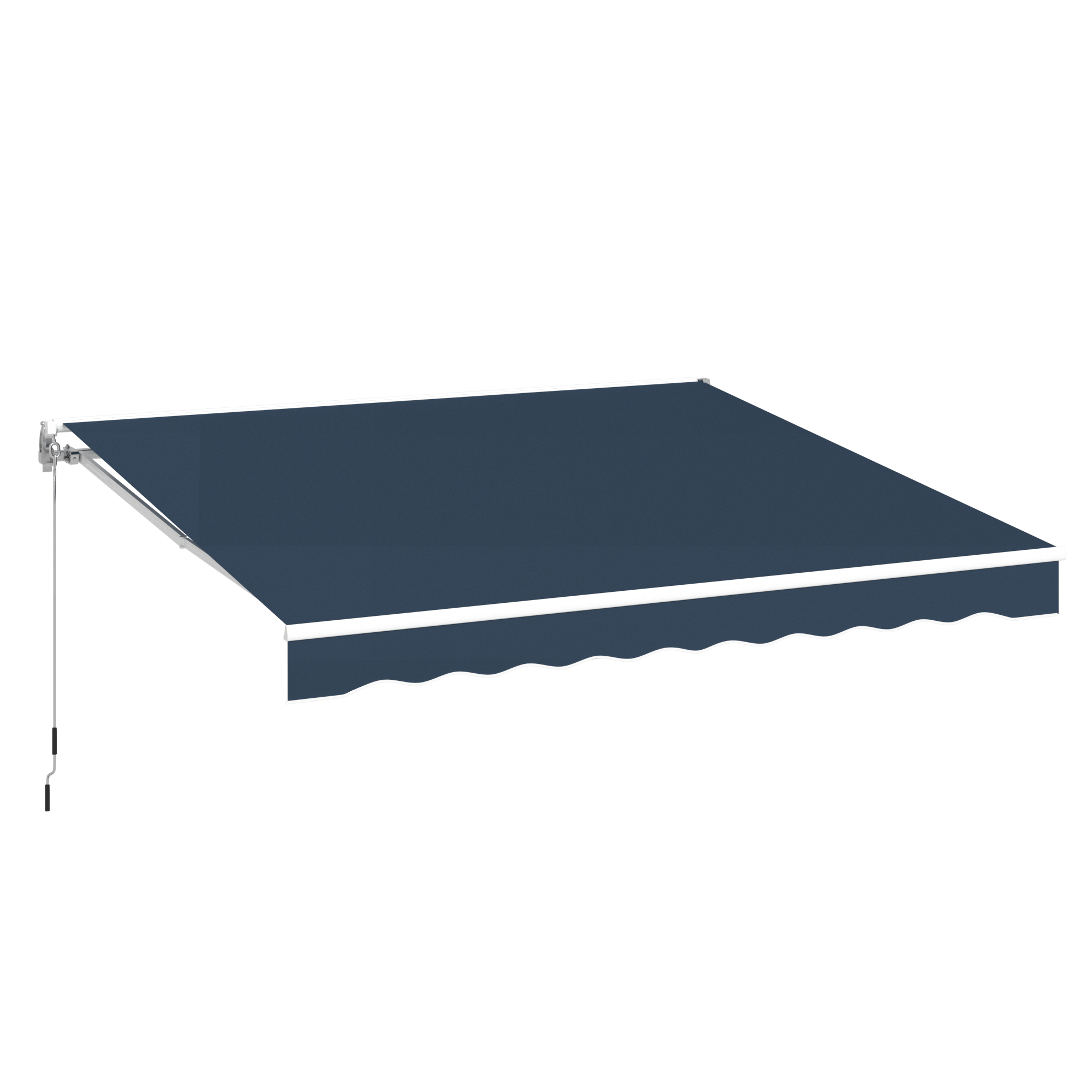 YODOLLA 10x8 retractable patio awning, blue.
