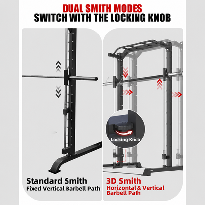 YODOLLA Power Cage and Smith Machine, Power Racks for Home Gym