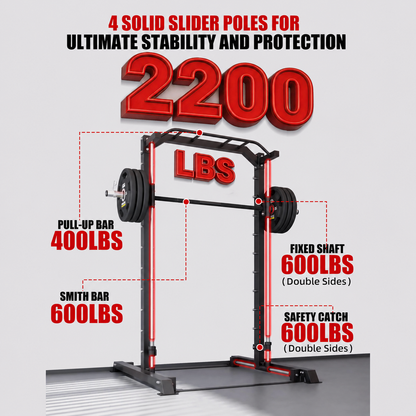 YODOLLA Power Cage and Smith Machine, Power Racks for Home Gym