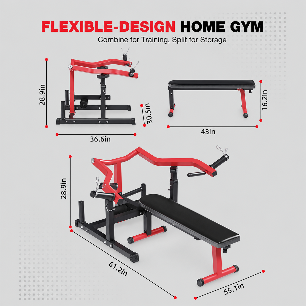 YODOLLA Chest Press Machine, Incline Decline Flat Weight Bench Press