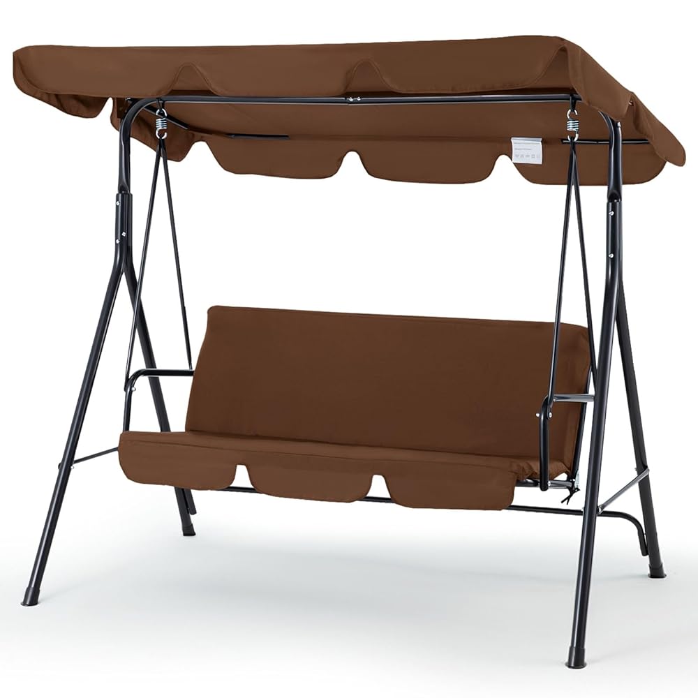 YODOLLA Outdoor Patio Swing with Canopy