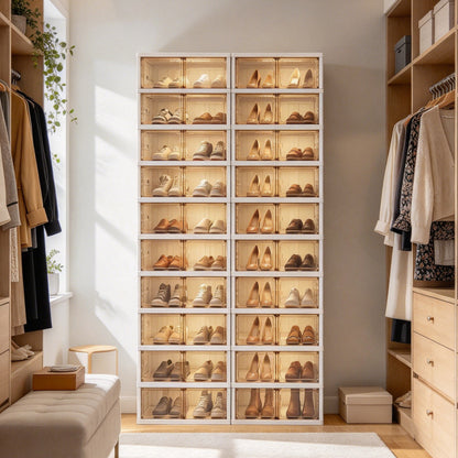 YODOLLA 10-Tier Foldable Shoe Rack Organizer, 40 Pairs Shoe Cabinet