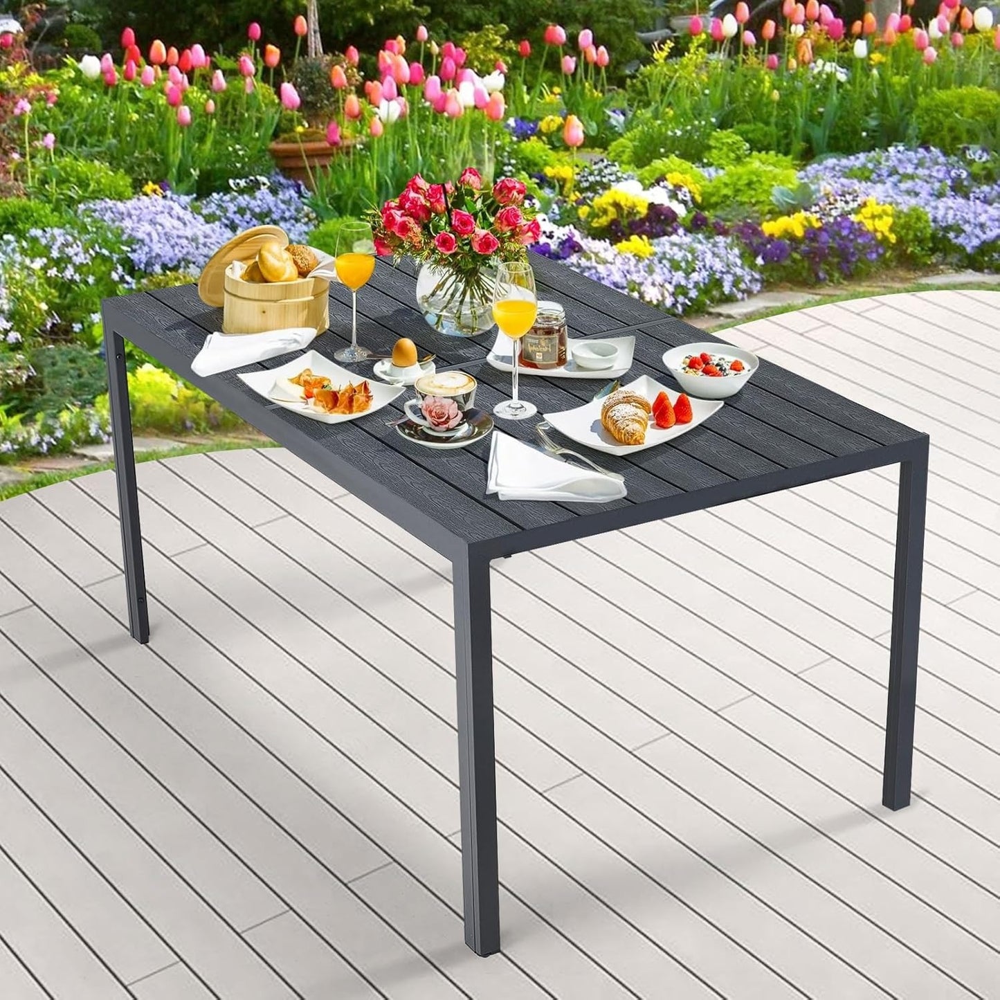 YODOLLA 60" Outdoor Dining Table