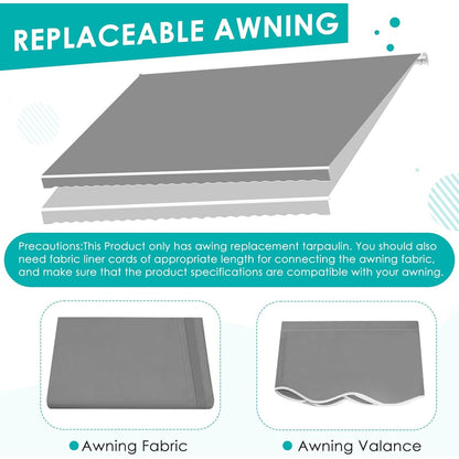 YODOLLA 13x10FT Retractable Awning Replacement Sunshade Canopy
