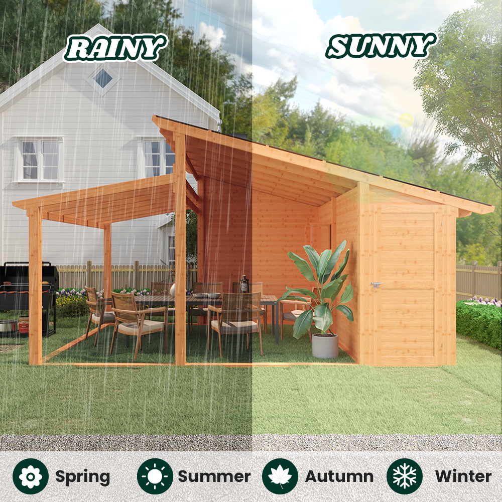 YODOLLA Freestanding Pergola with Storage