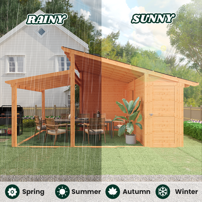 YODOLLA Freestanding Pergola with Storage