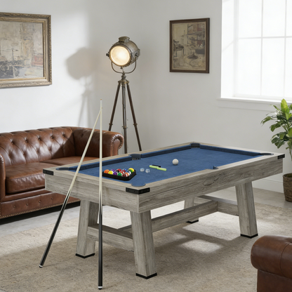 YODOLLA 7FT Pool Table with Wood Finish Billiard Tables with Cue Sticks Balls